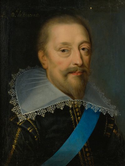 Portret van een Man met blauwe sjerp door Claude Deruet